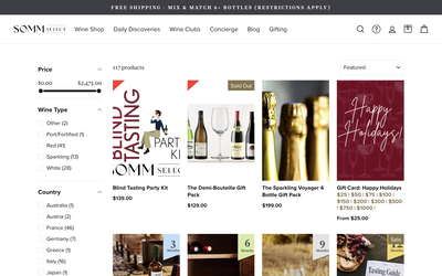 SommSelect website screenshot