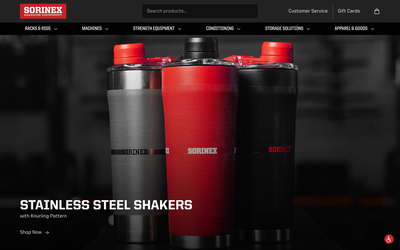Sorinex Exercise Equipment website screenshot