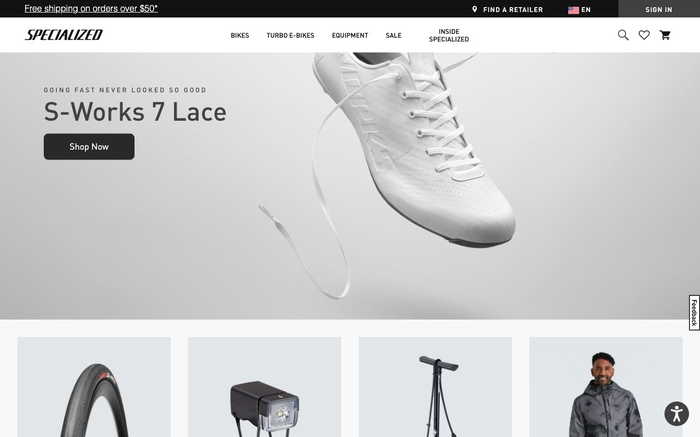 Specialized Bicycles screenshot