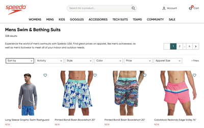 Speedo website screenshot