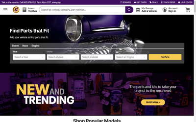 Speedway Motors website screenshot