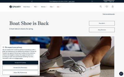 Sperry website screenshot