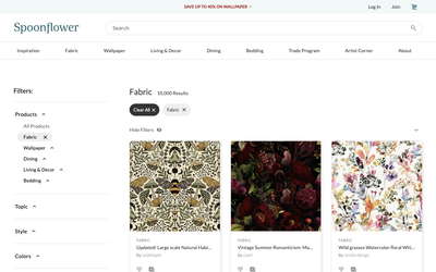 Spoonflower website screenshot