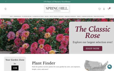 Spring Hill Nursery website screenshot