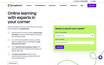 Springboard website screenshot