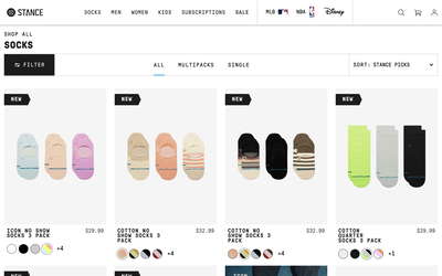Stance website screenshot