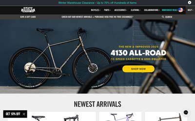 State Bicycle Co. website screenshot