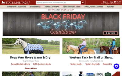 Statelinetack.com website screenshot