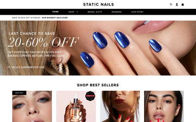 Static Nails website screenshot