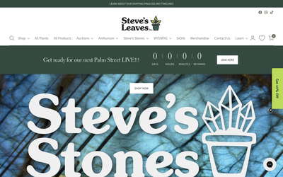 Steve's Leaves website screenshot