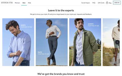 Stitch Fix website screenshot