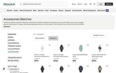 StockX website screenshot