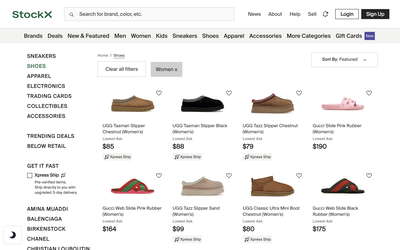 StockX website screenshot