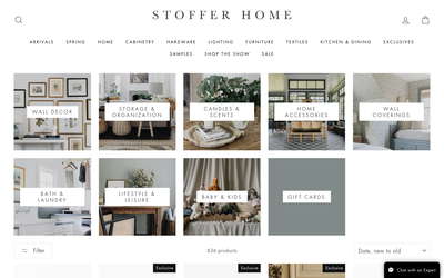 Stoffer Home website screenshot