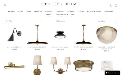 Stoffer Home website screenshot