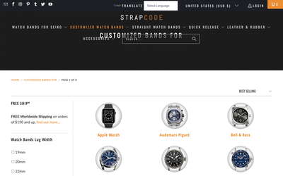 Strapcode website screenshot