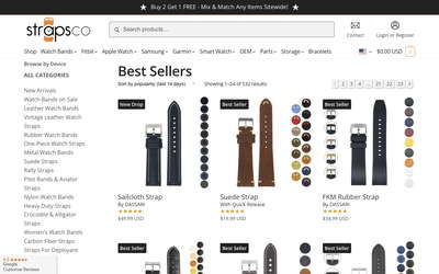 StrapsCo website screenshot