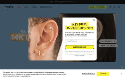STUDS website screenshot