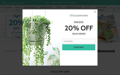 Succulents Box website screenshot