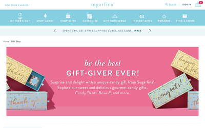 Sugarfina website screenshot