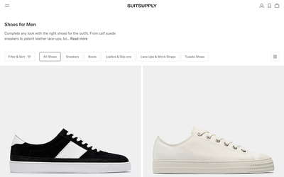 Suitsupply website screenshot