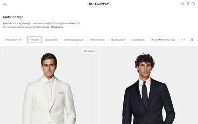 Suitsupply website screenshot