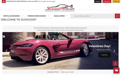 Suncoast Porsche website screenshot