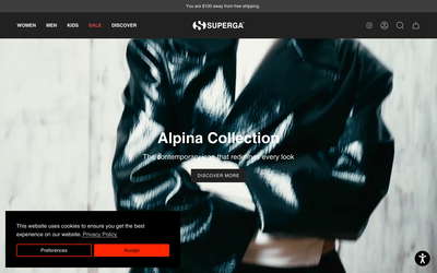Superga USA website screenshot