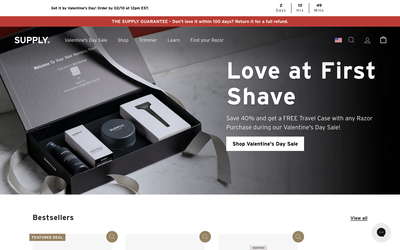 Supply website screenshot