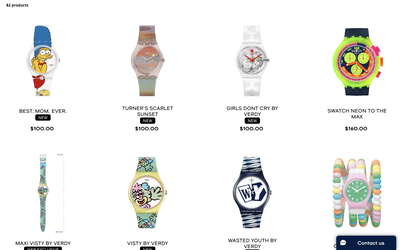 Swatch website screenshot