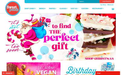 Sweet Pete's Candy website screenshot