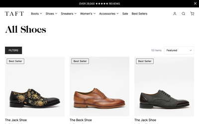 TAFT website screenshot