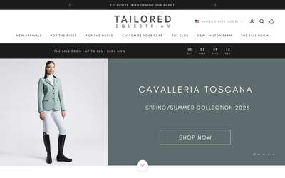 Tailored Equestrian website screenshot