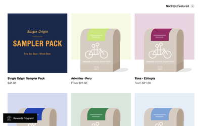 Tandem Coffee Roasters website screenshot