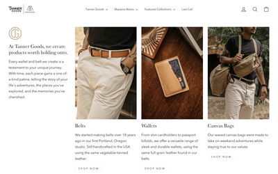 Tanner Goods on Shomp