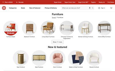 Target website screenshot