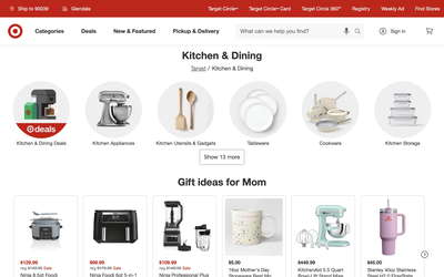 Target website screenshot
