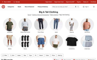 Target website screenshot