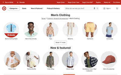 Target website screenshot