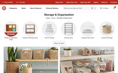 Target website screenshot