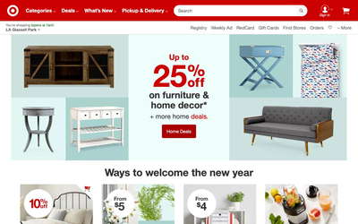 Target website screenshot