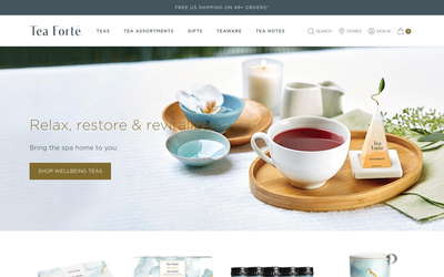 Tea Forte website screenshot