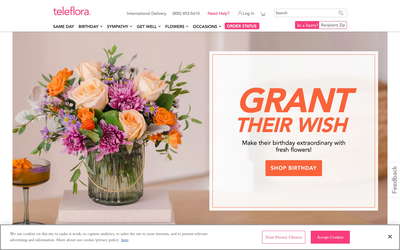 Teleflora website screenshot
