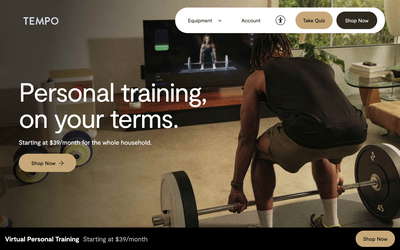 Tempo website screenshot