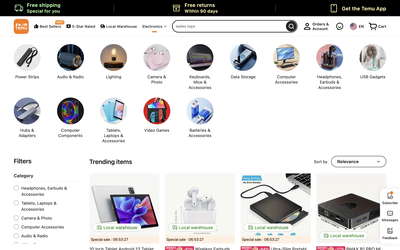 Temu website screenshot