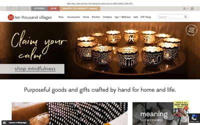 Ten Thousand Villages website screenshot