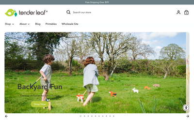 Tender Leaf Toys website screenshot