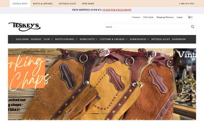 Teskeys website screenshot