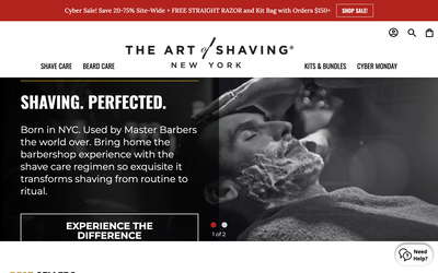 The Art of Shaving website screenshot
