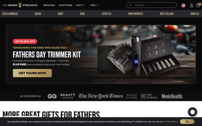 The Beard Struggle website screenshot